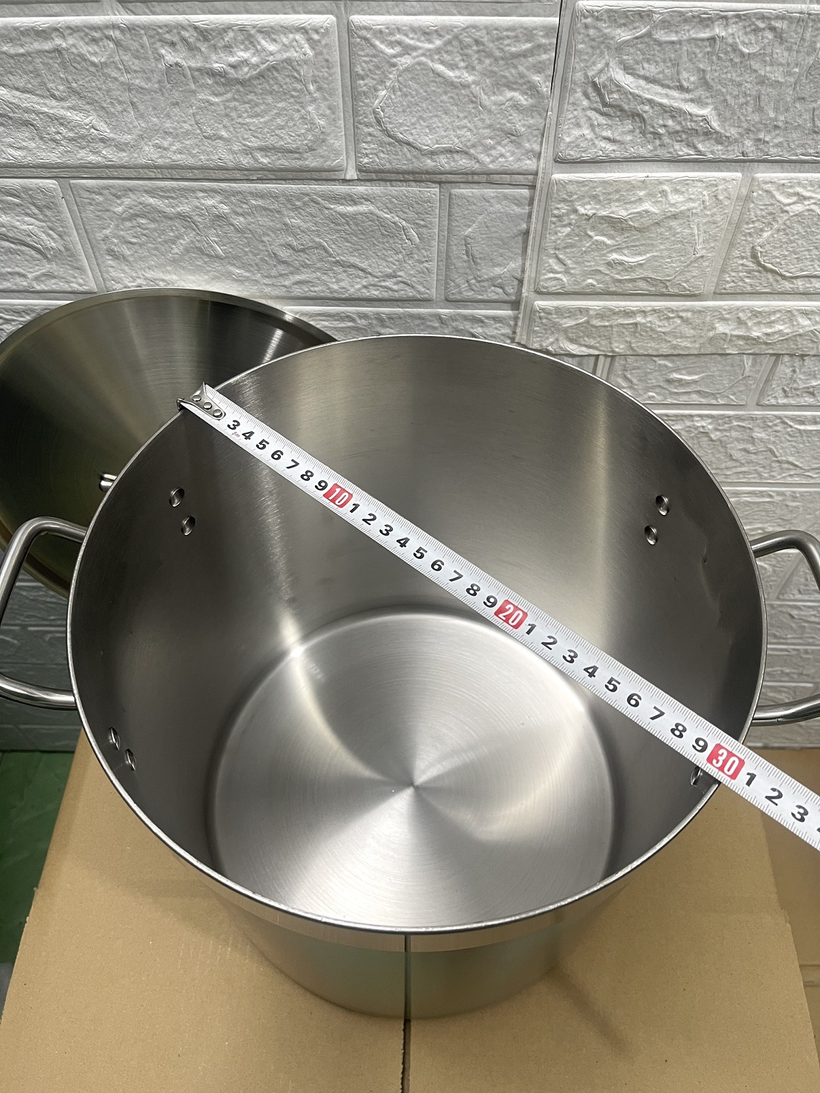 Nồi Inox 2 Quai Cao Cấp 3 Đáy _ Dung Tích: 20Lít _