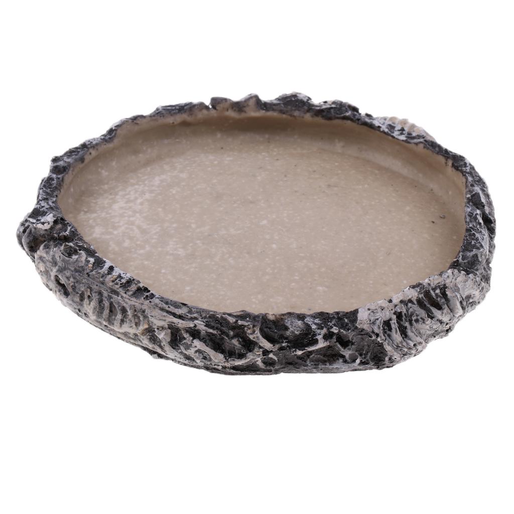 Reptile Vivarium Terrarium Feeding Bowl Tortoise lizard Gecko Tarantula Water Food Worm Feeder Basin Shaped