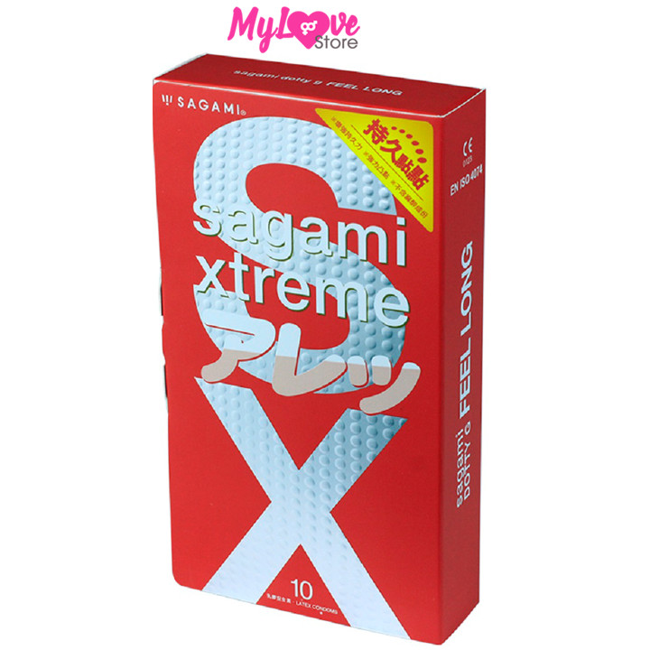 Bao Cao su Sagami Xtreme Feel Long Gai Nổi Hộp 10 Chiếc Nhật Bản