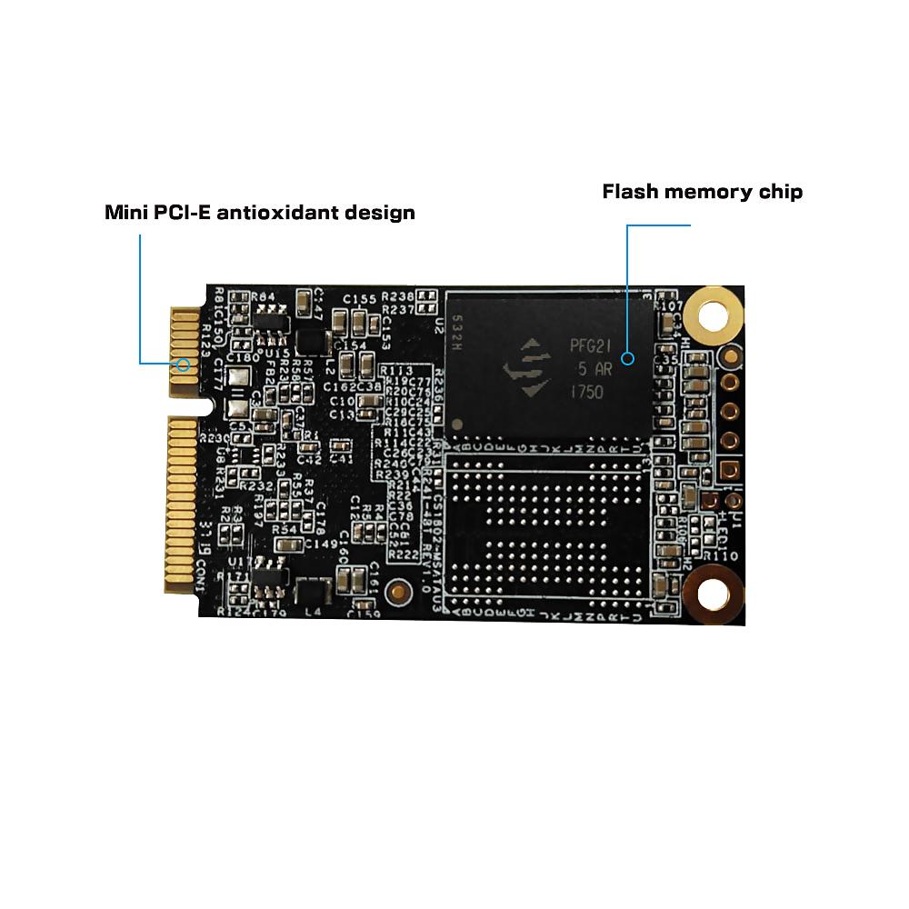 Thiết bị lưu trữ ổ cứng thể rắn KingSpec MSATA MINI PCI-E 64G MLC Digital Flash SSD  cho máy tính PC/Máy tính để bàn/ Máy tính xách tay