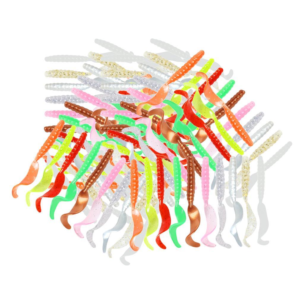 Fishing Bait Lures Realistic Swimbait Artificial Grub Worm Soft Gear Tackles