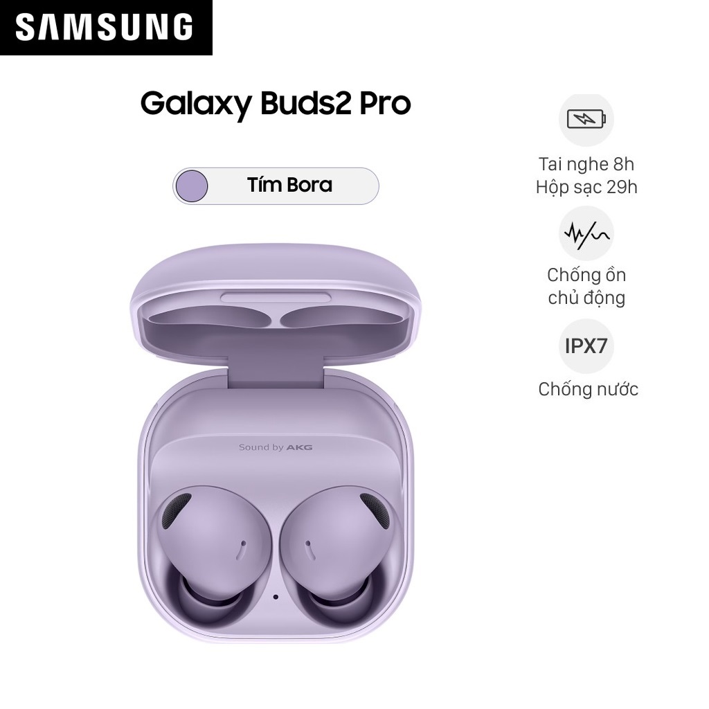 Tai Nghe Bluetooth True Wireless Samsung Galaxy Buds 2 Pro (R510N) - Hàng Chính Hãng