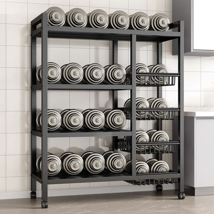 Kệ Đa Năng Để Lò Vi Sóng VANDO Thép DUPLEX Cao Cấp Chịu Lực 250Kg Có Ngăn Lưới