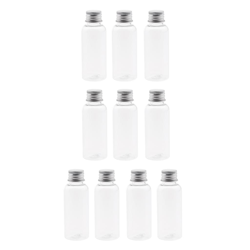 30x 50ml Empty Plastic Screw Cap Essential Oils Storage Condiment Vials
