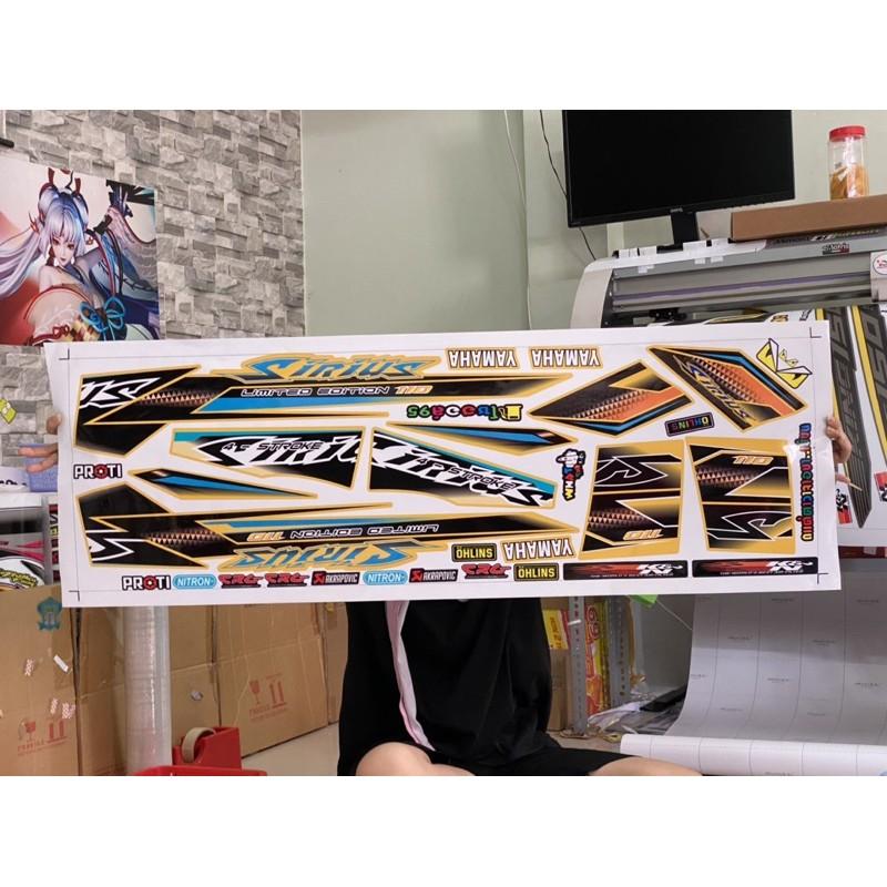 Tem rời dành cho Sirius dán xe vàng