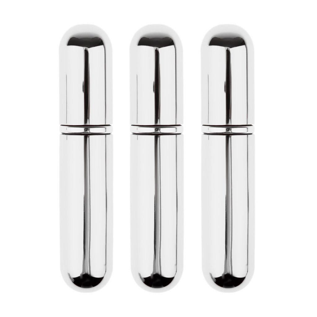 3x 5ml Empty Glass Spray Bottle Pump Fine Mist Perfume Atomizer