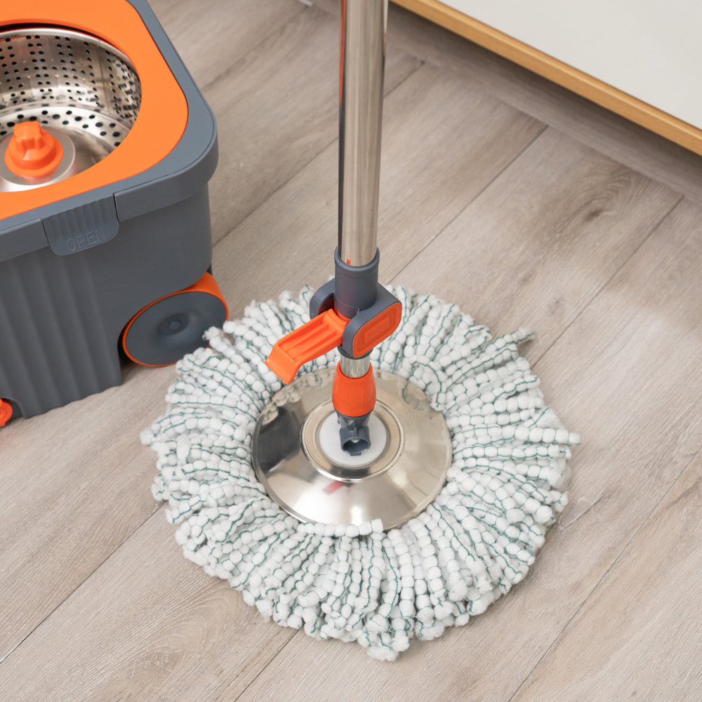 Bộ cây lau nhà xoay 360 độ Kalpen G5 tặng kèm 2 bông lau - Hàng chính hãng