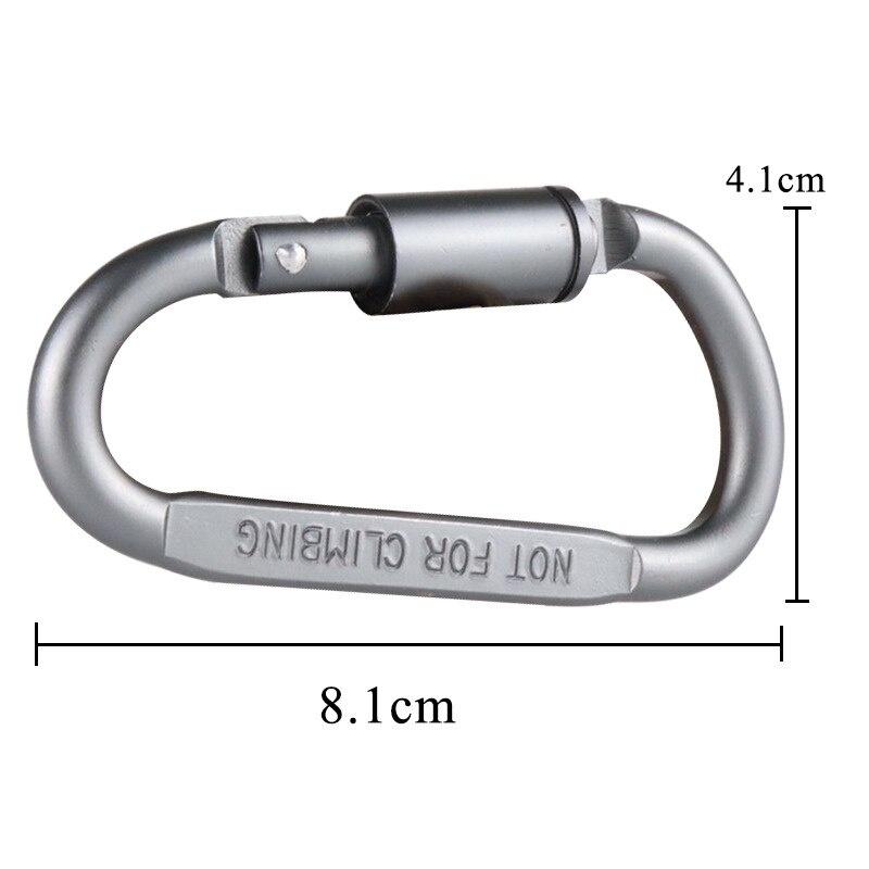 Carabiner Travel Camping Equipment Alloy Aluminum Survival Gear Camp Mountaineering Hook Outdoor Carabiner