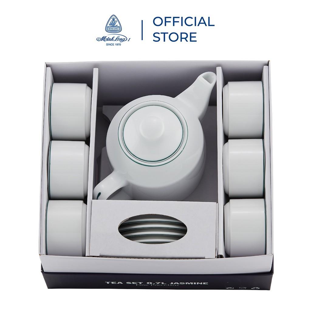 Bộ trà Minh Long 0,7 L - Jasmine - Chỉ Xanh Lá