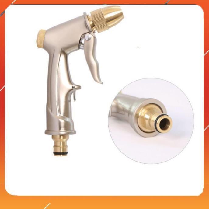 ️Evoucher Bộ dây vòi xịt nước rửa xe, tưới cây , tăng áp 3 lần, loại 7m, 10m 206701-1đầu đồng,cút đồng+ khăn phượt