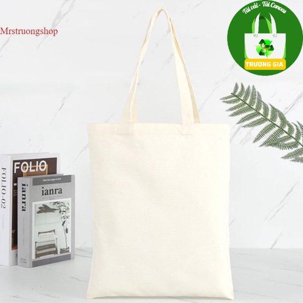 Túi vải bố Canvas trơn không in hình Size 36cm x 31cm Trương Gia Túi Vải - Túi Canvas