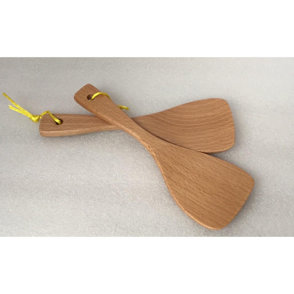 BỘ 2 VÁ CƠM THẲNG GỖ BEECH THANH TÚ 20CM
