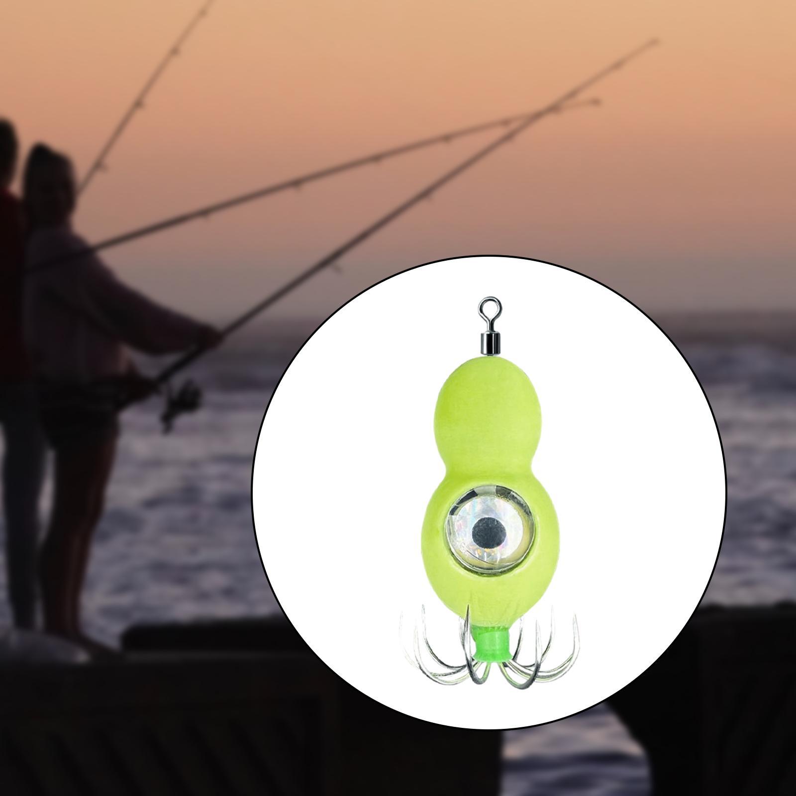 Luminous Squid Jigs Hook Fishing Jigs Lures LED Fishhook Saltwater Equipment