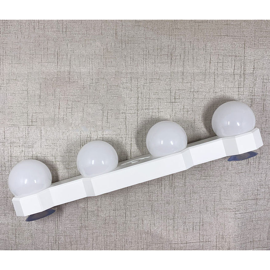 Bộ 4 Bóng Đèn LED Cho Bàn Trang Điểm, Sử Dụng Pin Sạc, 3 Chế Độ Sáng