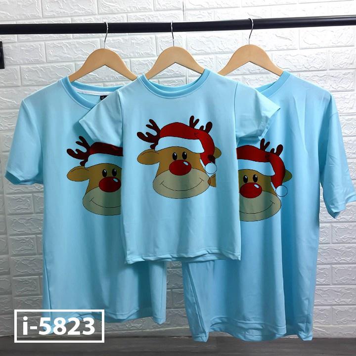 Áo Thun Gia Đình Màu Xanh In Hình Giáng Sinh Merry Christmas ATN5823 - J.A Shop