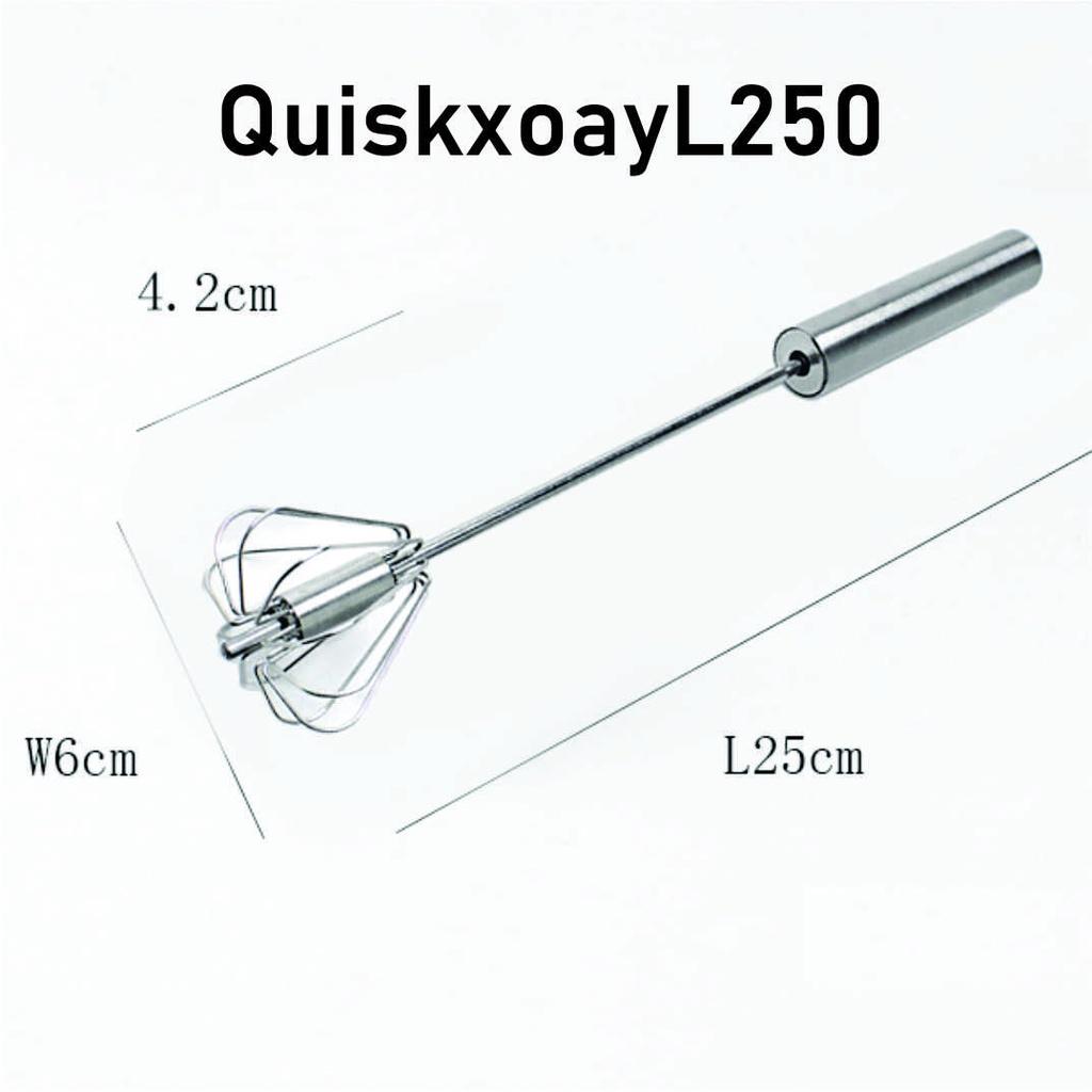 Cây Đánh Trứng Cầm Tay Inox Trục Xoay Dụng Cụ Làm Bánh - QUISKXOAY