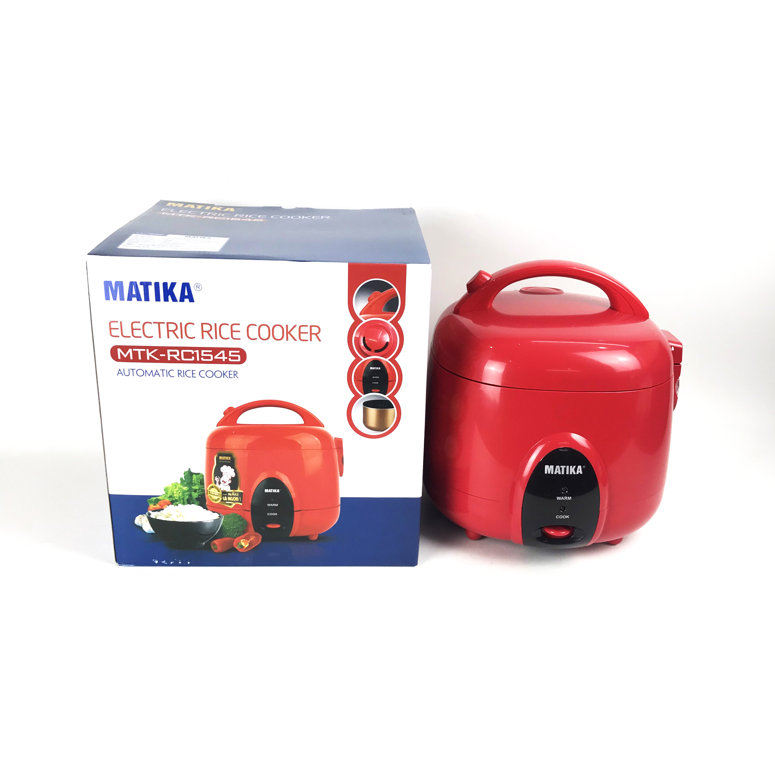 Nồi cơm điện Matika MTK-RC1545 dung tích 1.5L - Hàng chính hãng