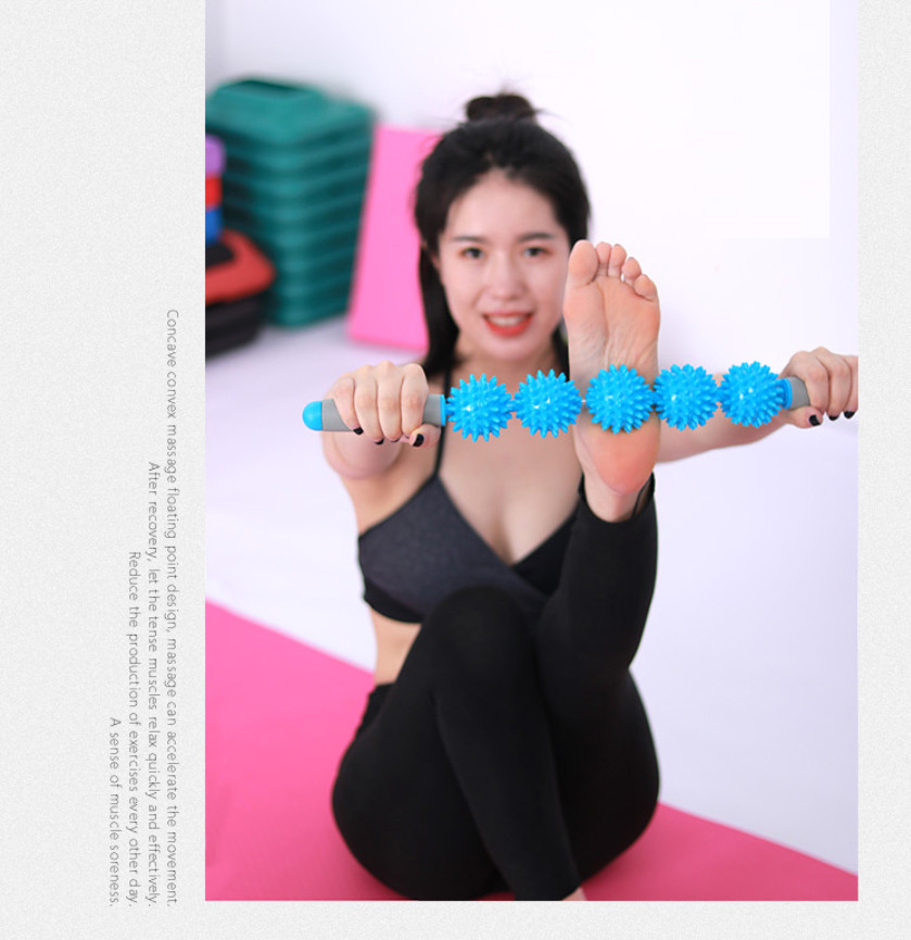 Con lăn Massage Mã M3-3 Có 3 bóng gai Xoay 360 Độ, thanh lăn massage cơ đùi, Vai, Cổ khi tập thể dục Yoga Hiệu Quả Giúp Da Căng Và Săn Chắc