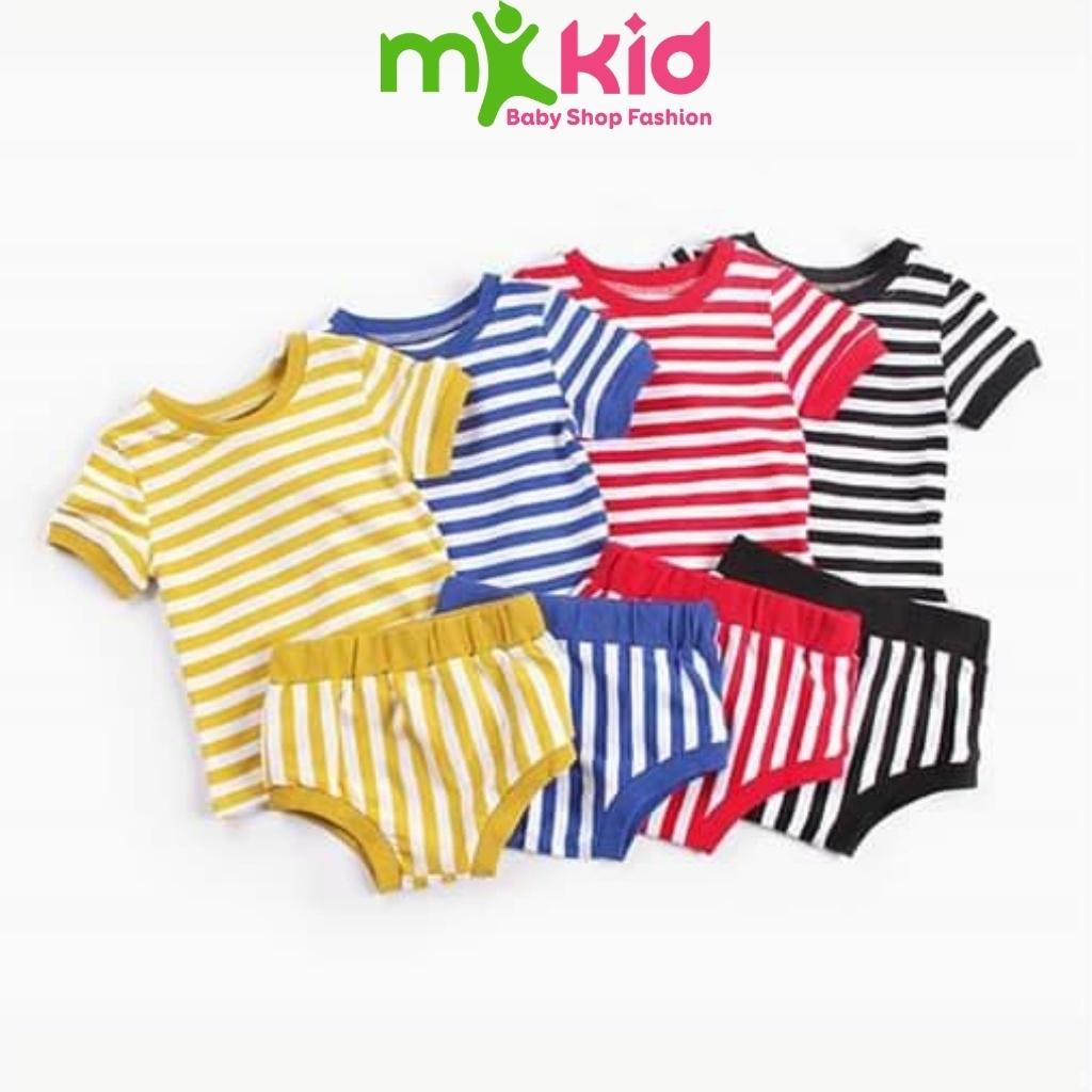 Bộ Cộc Tay Cho Bé Bộ Chip Sọc 5 Màu Chất Cotton Cao Cấp Co Giãn 4 Chiều Thấm Hút Mồ Hôi Tốt