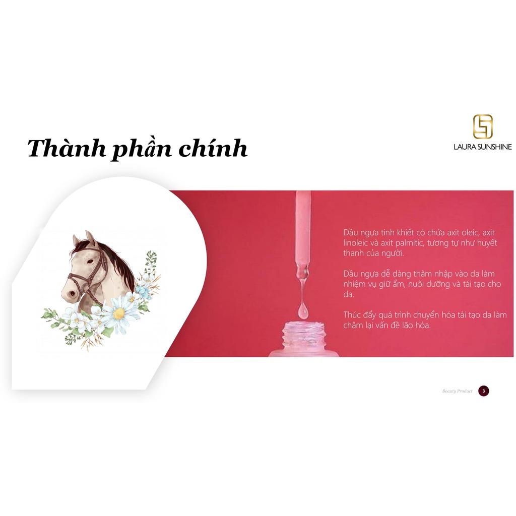Siêu tinh chất Tái tạo da Dầu Ngựa Horse Oil Ampoule Laura Sunshine Nhật Kim Anh 80ml