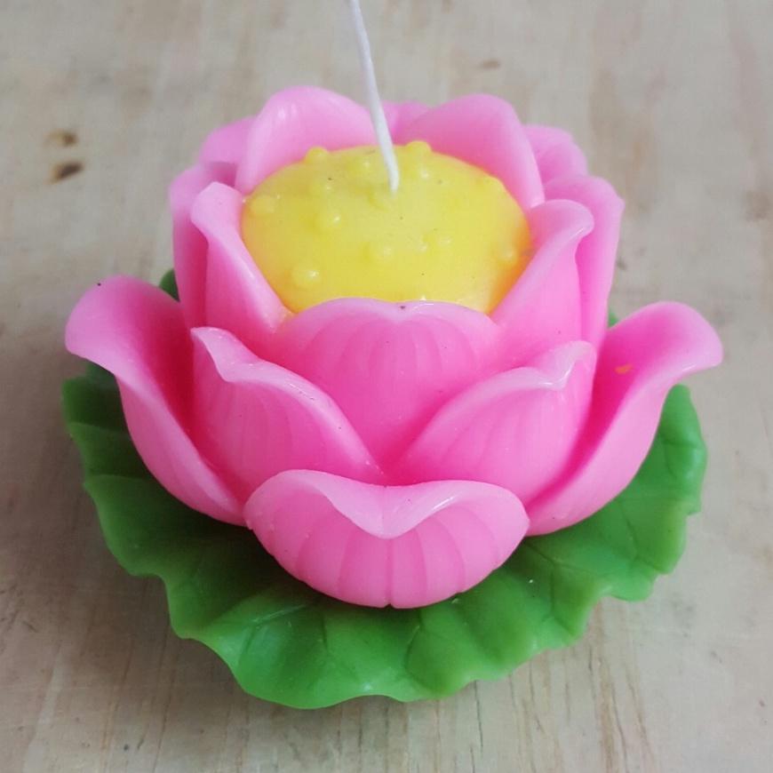 Nến hoa sen lớn - nến hoa thờ phật - nến bông sen trang trí cao cấp candle shop