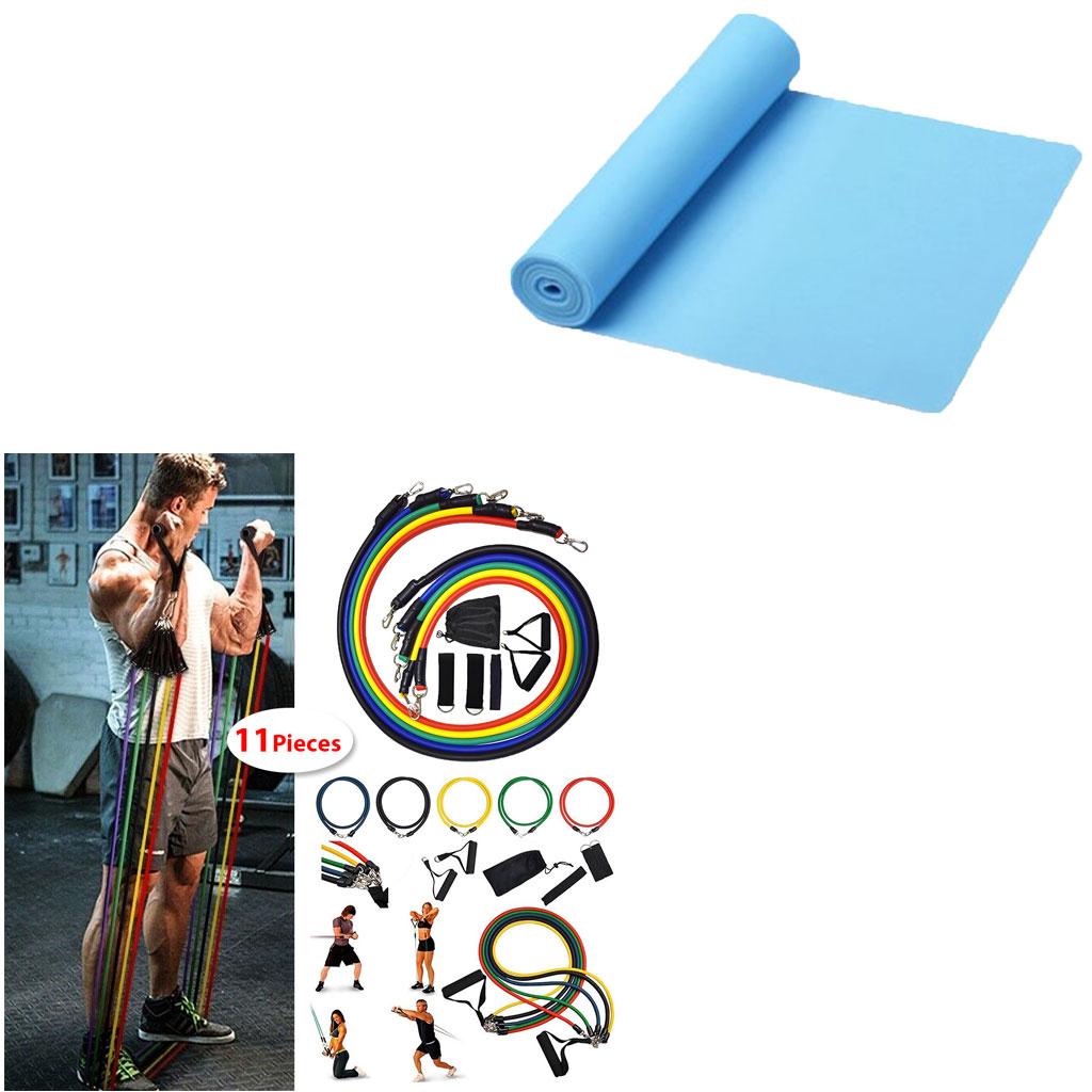 12 Pieces Resistance Bands Set with Handles Ankle Straps Workout Exercise Loop