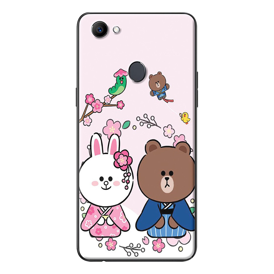 Ốp Lưng Dành Cho Oppo F7 - Mẫu Teddy Line Couple Kimono