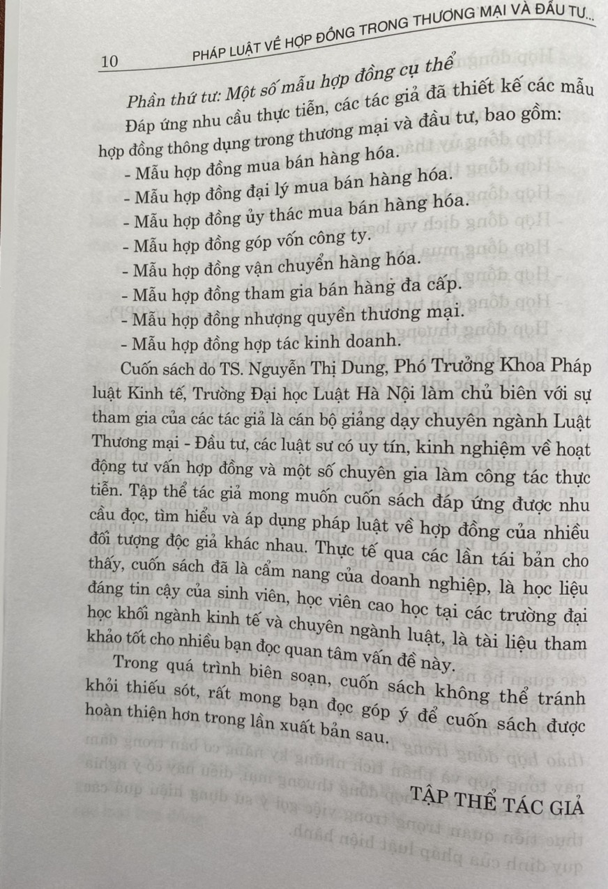 Pháp Luật Về Hợp Đồng Trong Thương Mại Đầu Tư – Những Vấn Đề Pháp Lý Cơ Bản