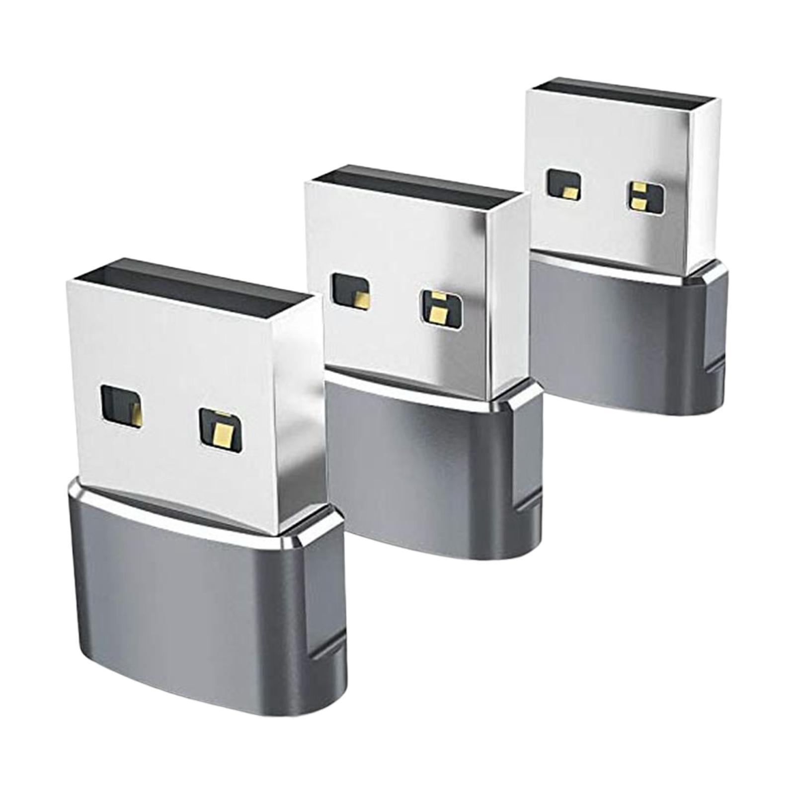 3 Pieces Type-.1 to USB 2.0 Adapter Plug Transfer Female to Male for Laptop