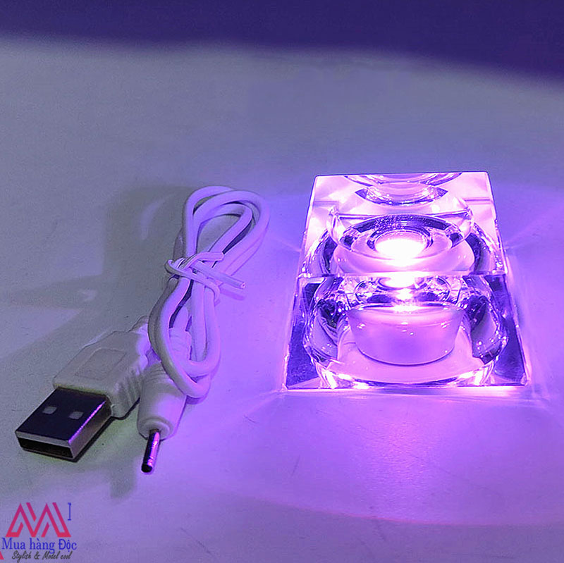 Quà tặng pha lê khắc 3D Laser đế led cung Cự Giải - Cancer