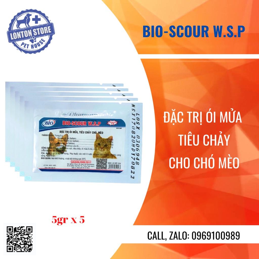 Bio Scour - Hỗ trợ kiểm soát viêm ruột, nôn, tiêu chảy ở chó mèo, gói 5gr