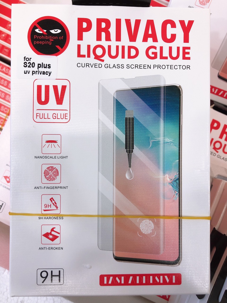 Dán màn hình cường lực chống nhìn chộm Samsung Galaxy S20 Plus 3D full keo UV - Hàng nhập khẩu