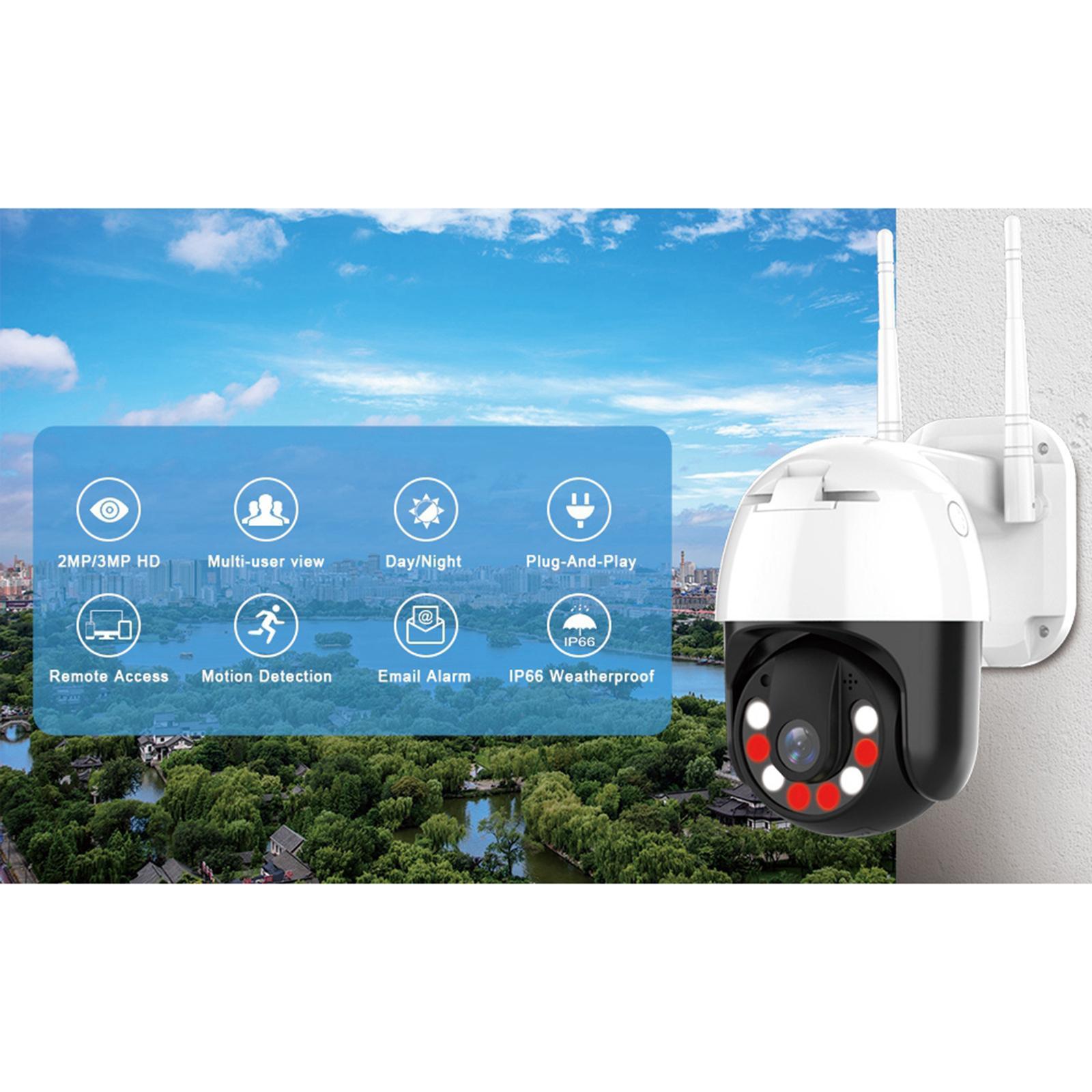 Pan/Tilt Speed 3MP PTZ Wireless IP Wifi Camera 1296P 4X US