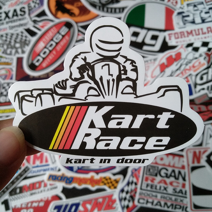 Bộ Sticker dán cao cấp chủ đề RACING - Dùng dán Xe, dán mũ bảo hiểm, dán Laptop