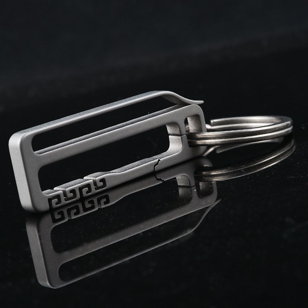 2-4pack Lightweight Titanium Keychain Waist Hanging Buckle Carabiner Silver