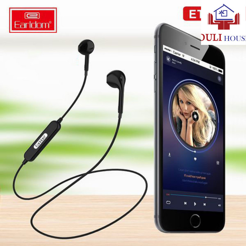 Tai nghe Bluetooth V4.2 thể thao, 2 tai có dây, kiểu dáng thể thao, trẻ trung năng động, dây cao cấp chống va đập, chống rối, chống đứt, Hàng chính hãng