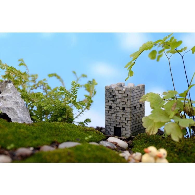 Tiểu cảnh mini ️ Mô hình chòi canh trang trí tiểu cảnh, sen đá, sân vườn, terrarium
