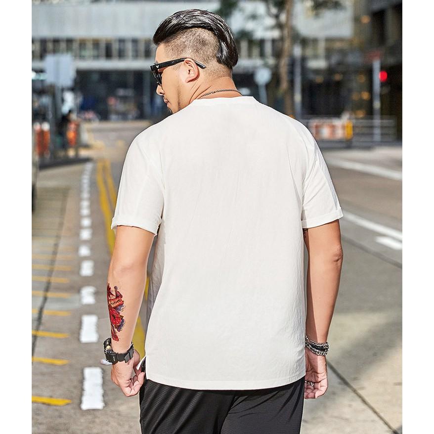 Big Size Áo Thun Trơn cho người Nặng Ký