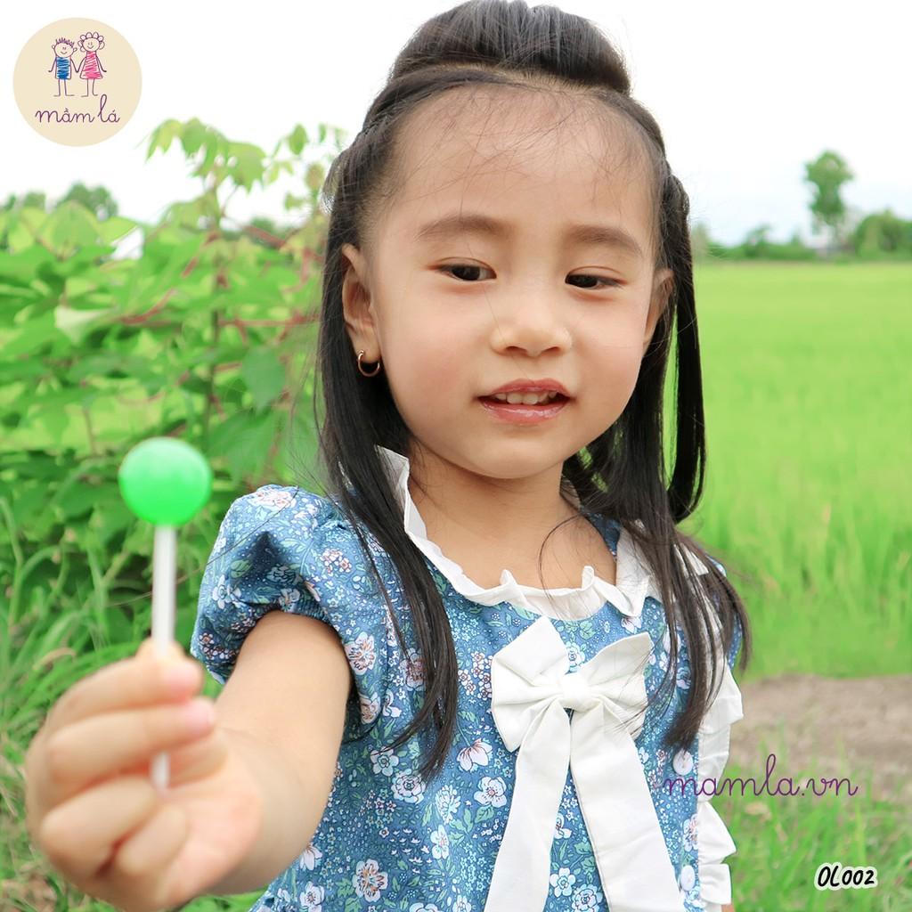 Váy hoa hồng xanh Oli River 2-6Y