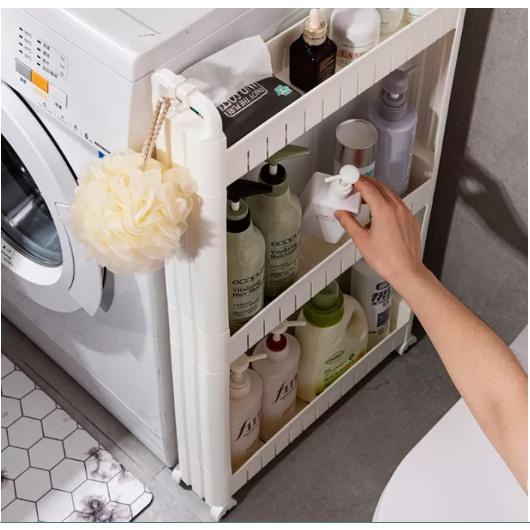 Kệ 4 tầng để đồ đa năng gắn tủ lạnh gắn máy giặt để nhà bếp tiện lợi đẹp mắt