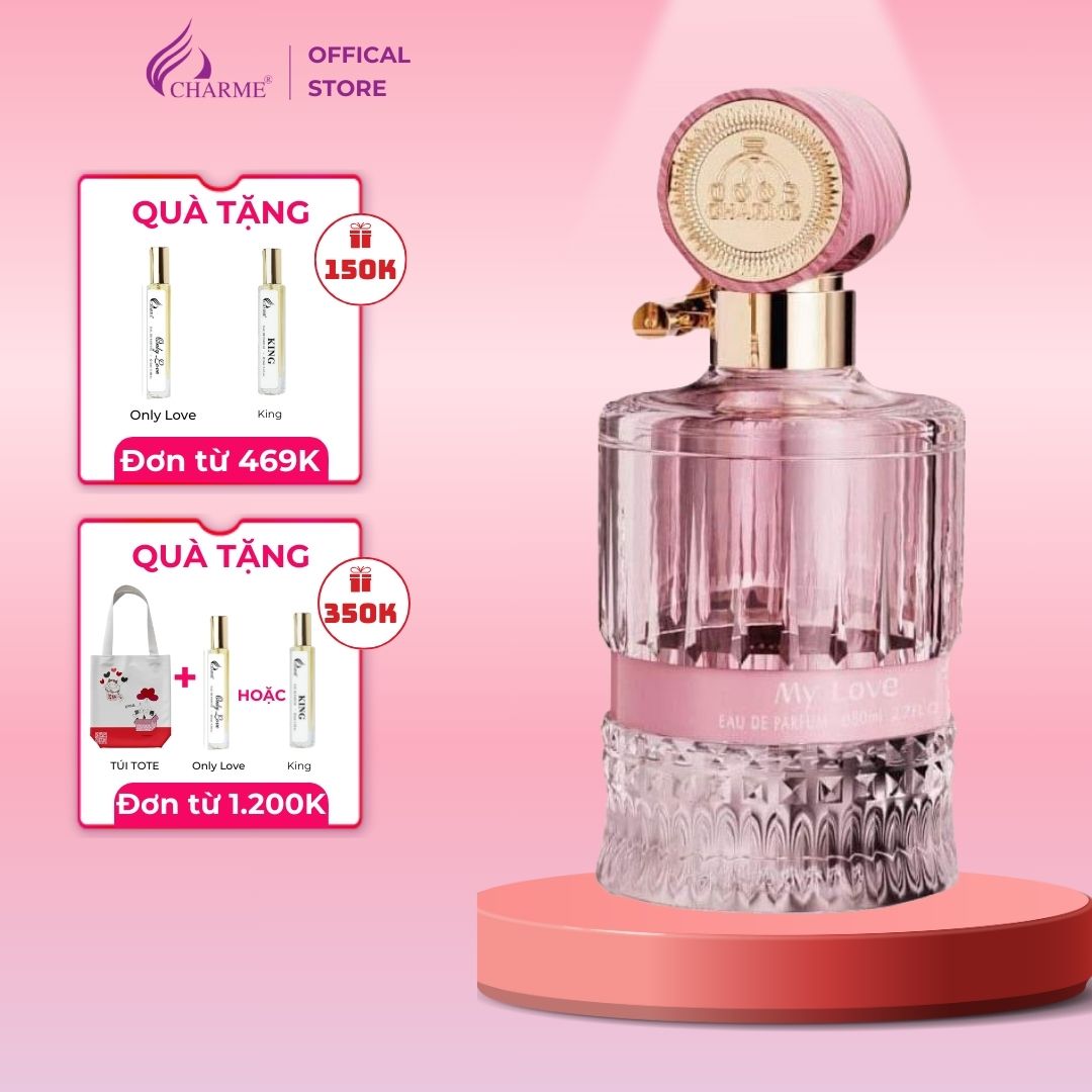 Nước hoa nữ cao cấp, Charme My Love, dòng nước hoa lưu hương lâu, sang trọng, cho nàng thêm tự tin, 80ml