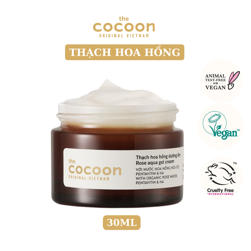 Thạch hoa hồng dưỡng ẩm Cocoon cấp ẩm & nuôi dưỡng 30ml
