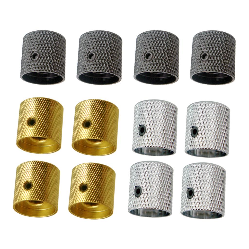 4x Guitar Volume Tone Knobs Gold for Electric Guitar/Bass Replacement Parts