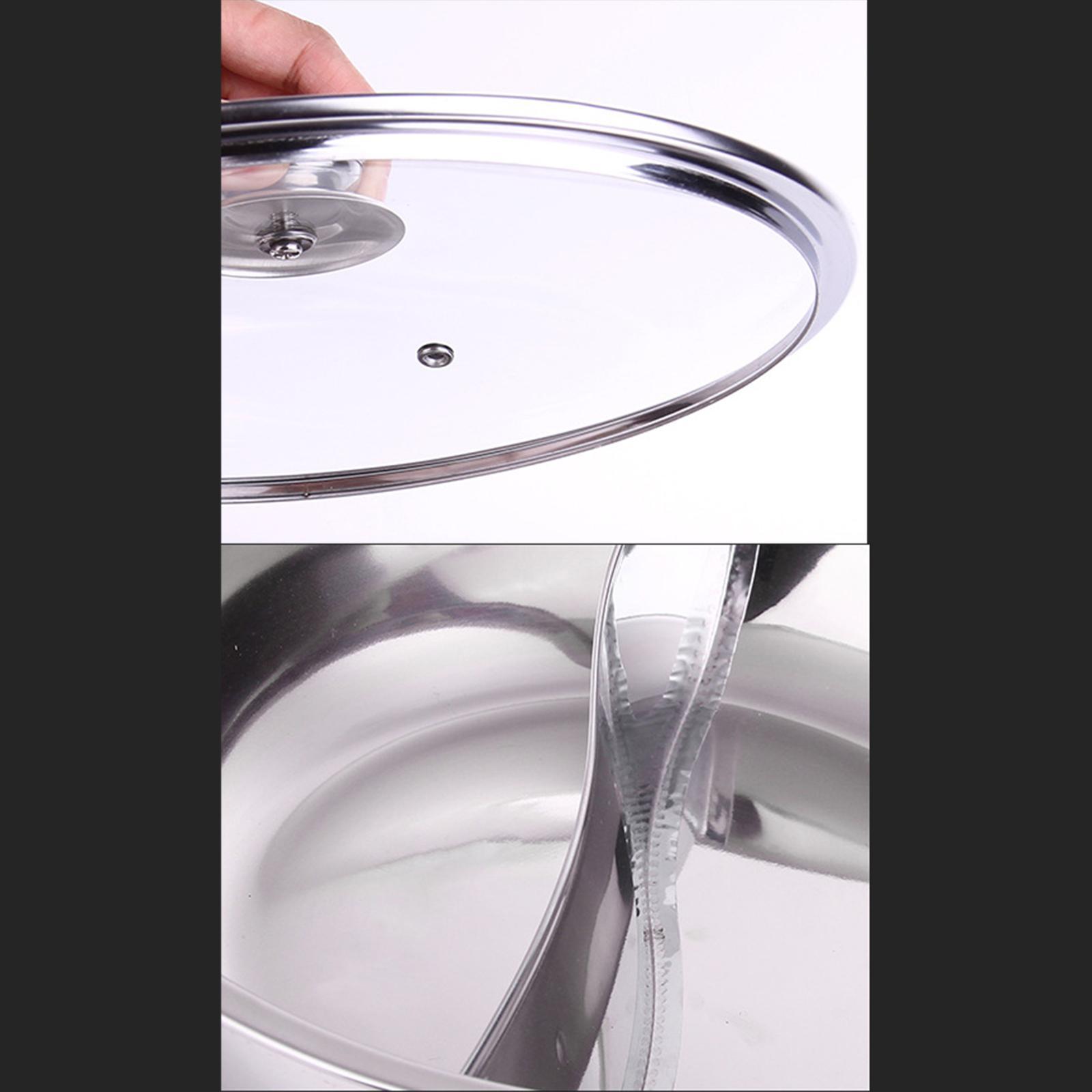 Hot Pot Pan Cooker Cooking Pot Two Flavor Soup Pot Cookware Professional Dual Sided Soup Stockpot for Restaurant Household
