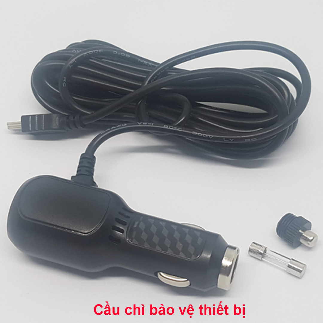 Tẩu cấp nguồn cho camera hành trình, kèm 02 cổng USB sạc điện thoại