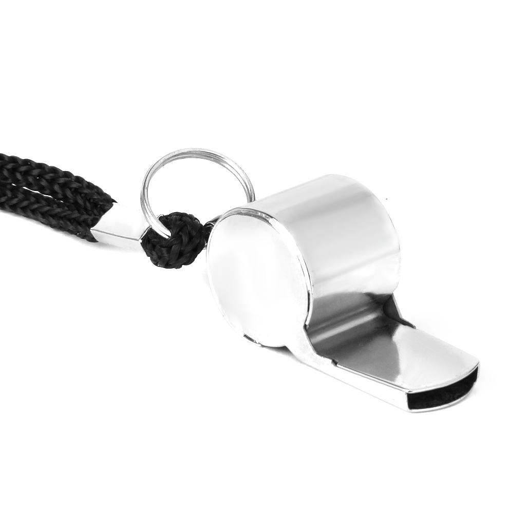 New Metal Referee Whistle and Lanyard for Football Soccer Teachers