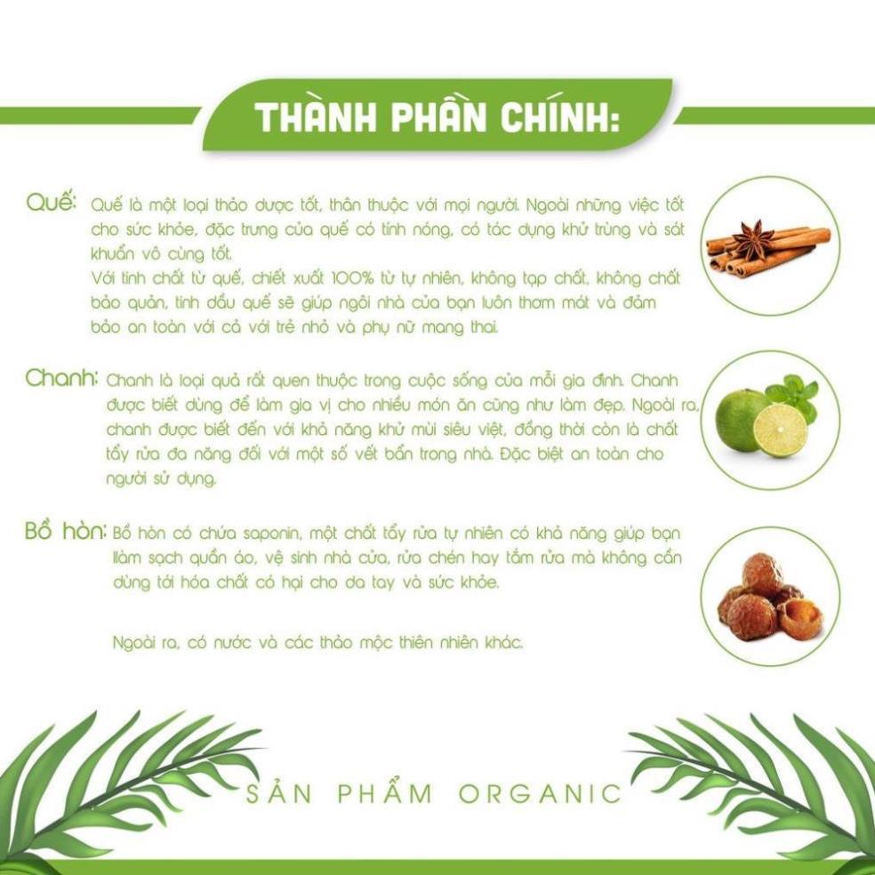 COMBO 5 chai Nước Lau Sàn Thảo Mộc Quế 100% tự nhiên Organic