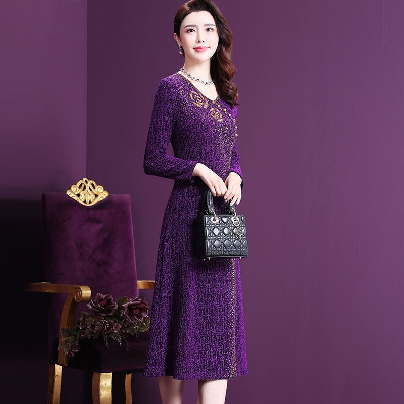 Đầm Trung niên Đàm quý Bà đầm dành cho mẹ Sang Trọng - DQB888