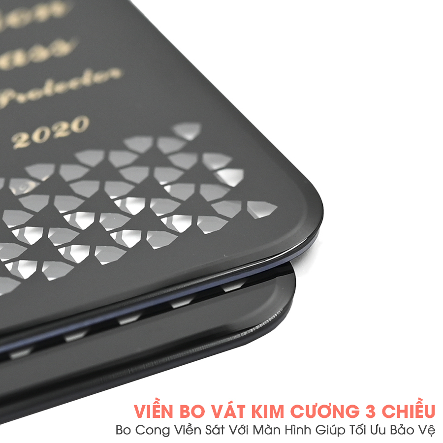 Miếng dán kính cường lực viền kim cương dành cho iphone x xs xr xs max 11 11 pro 11 pro max 12 12 pro 12 pro max 12 mini 13 13 pro max Handtown Hàng Chính Hãng