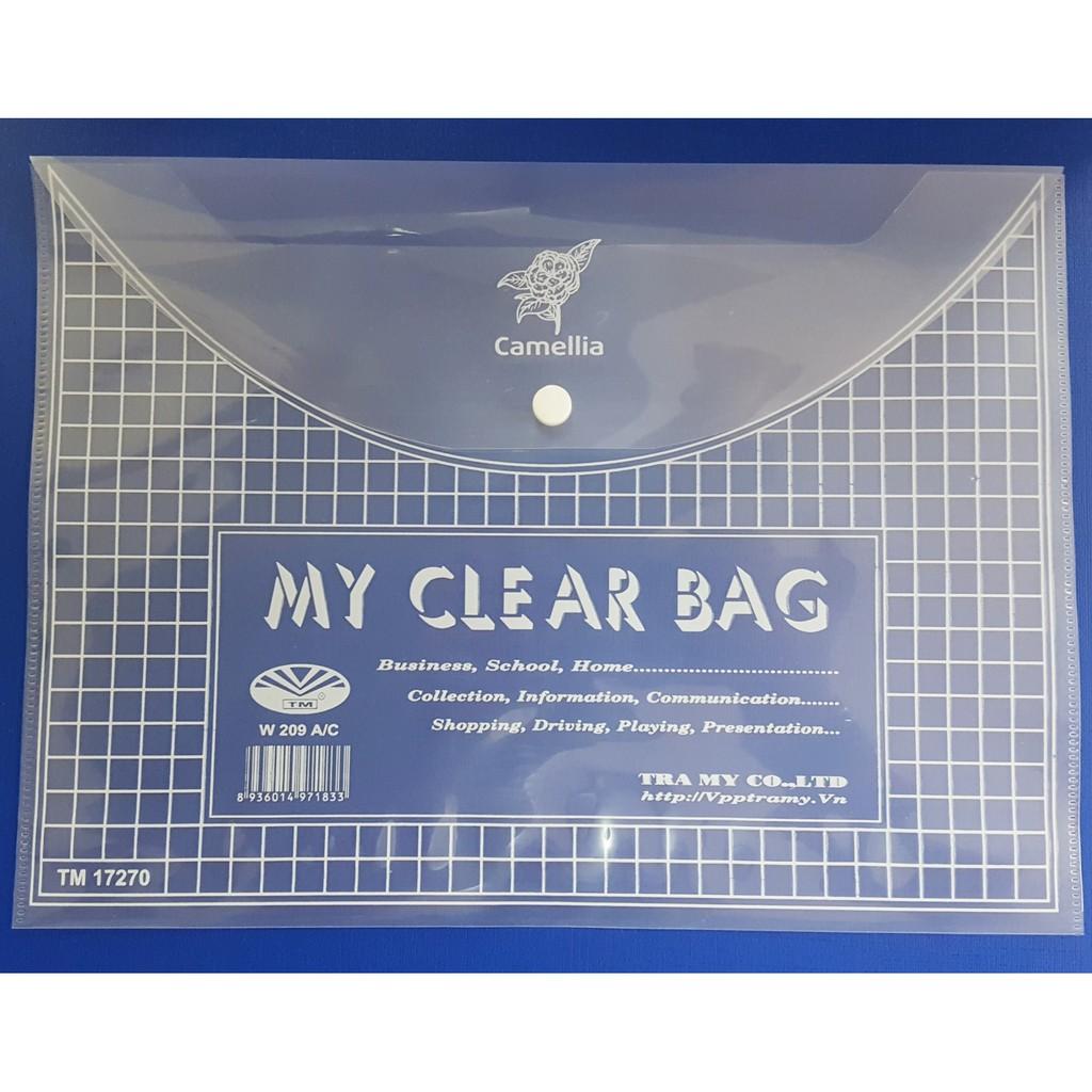 Túi khuy bấm/ file clear bag / file đựng tài liệu/ bìa hồ sơ/ túi my clear